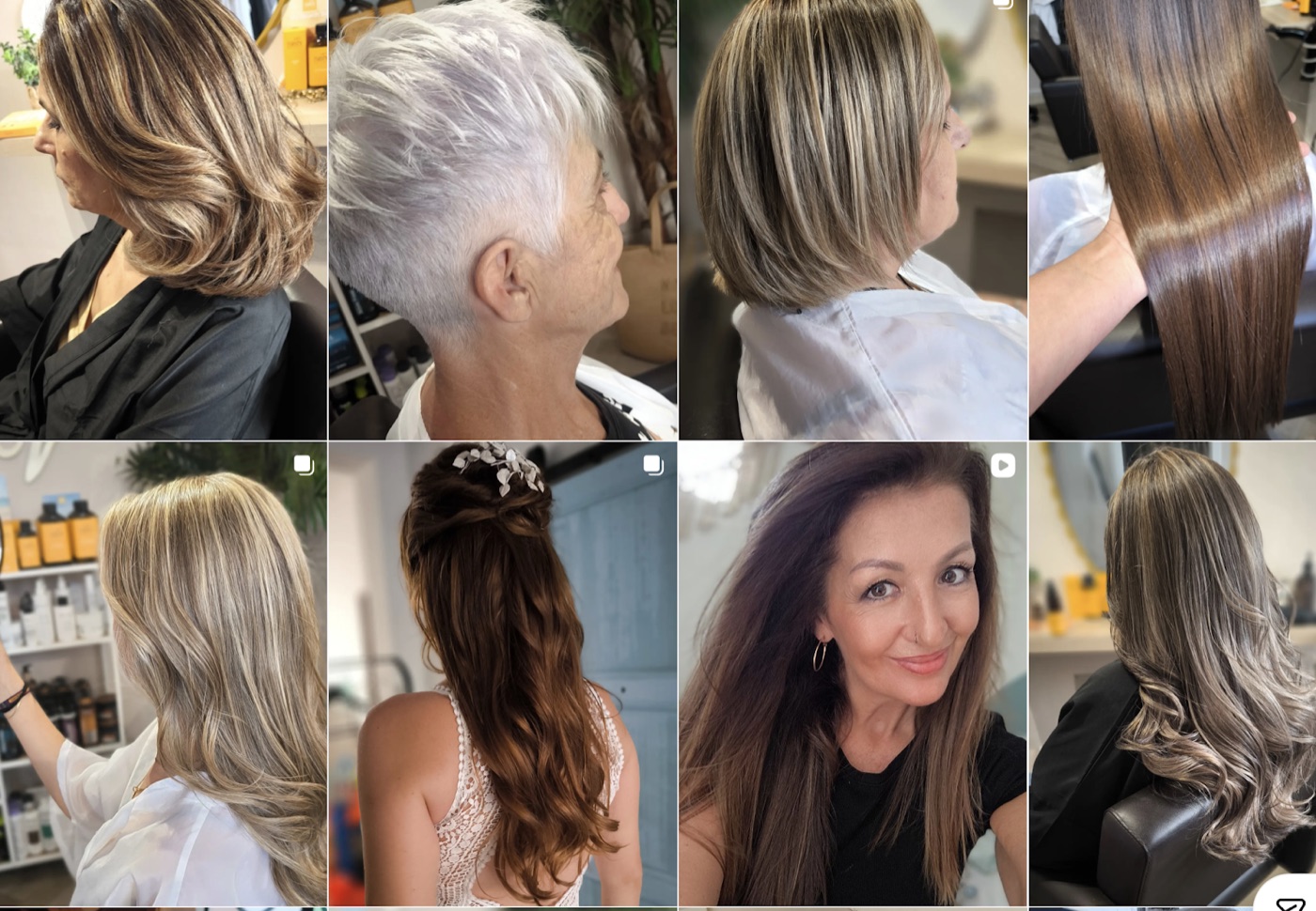 Collage de color, balayage y cortes de Virginia Estilistas